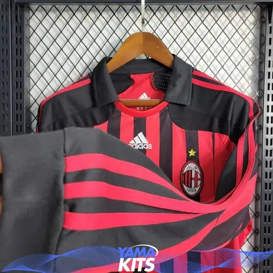 Maillot Rétro AC Milan 2007-2008 Manches Longues