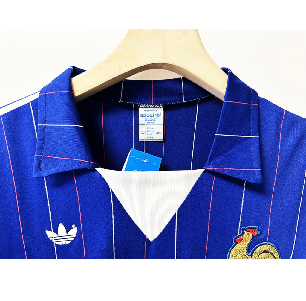 Maillot Rétro France 1980 Domicile Manches Longues