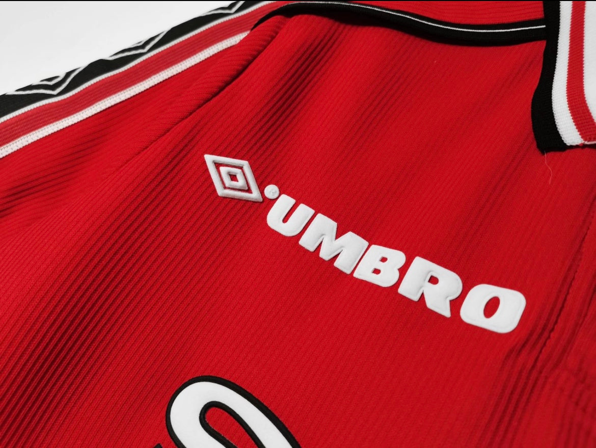 Maillot Rétro Manchester United 1998-99 Domicile Manches Longues