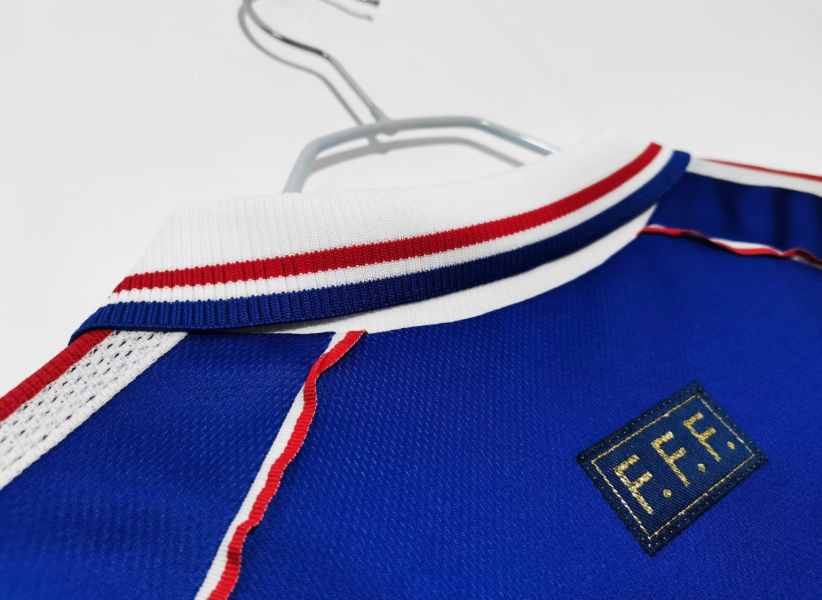 Maillot Rétro France 1998 Domicile Manches Longues