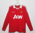 Maillot Rétro Manchester United 2010-11 Domicile Manches Longues