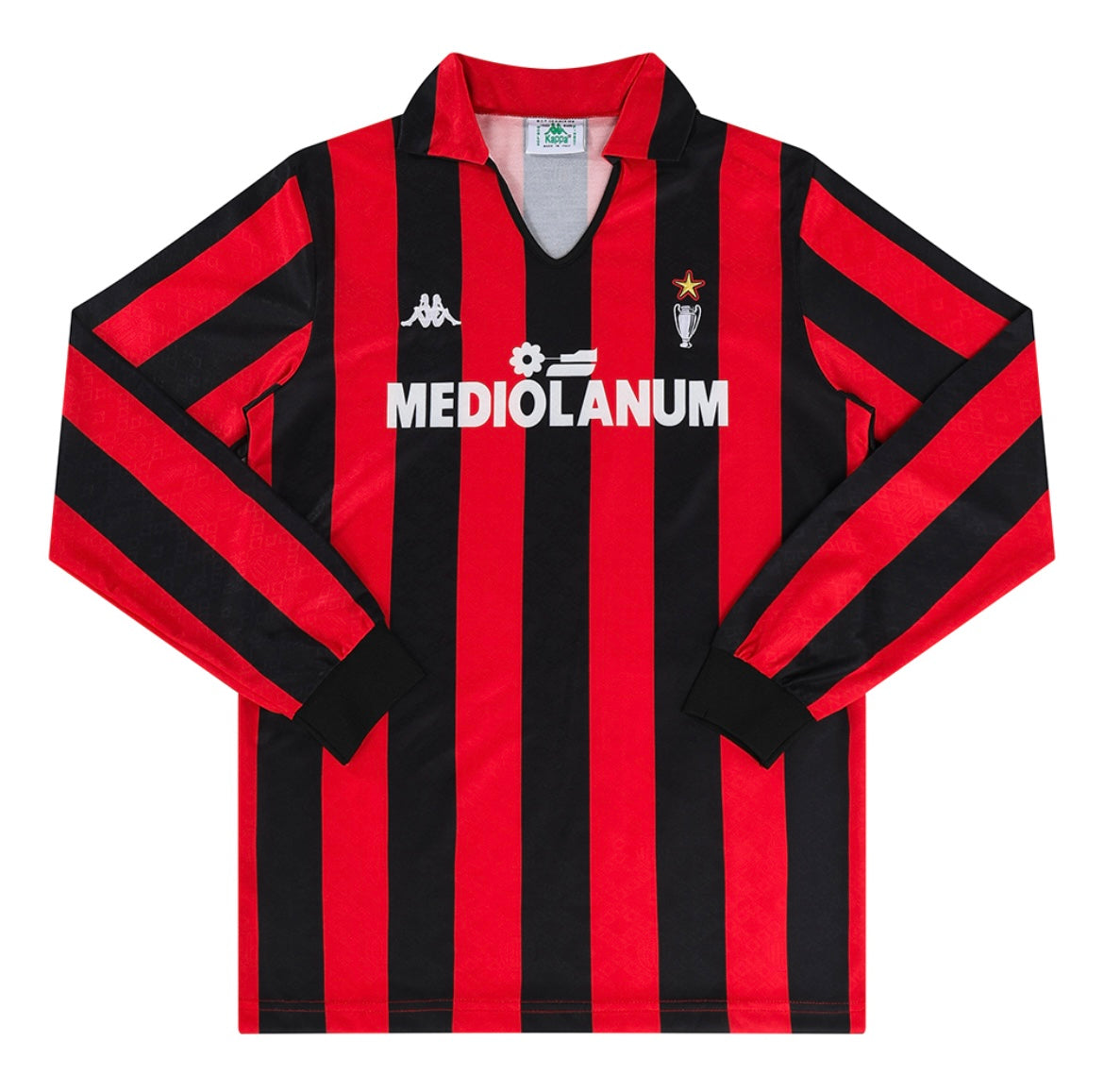 Maillot Rétro AC Milan 1989-90 Domicile Manches Longues