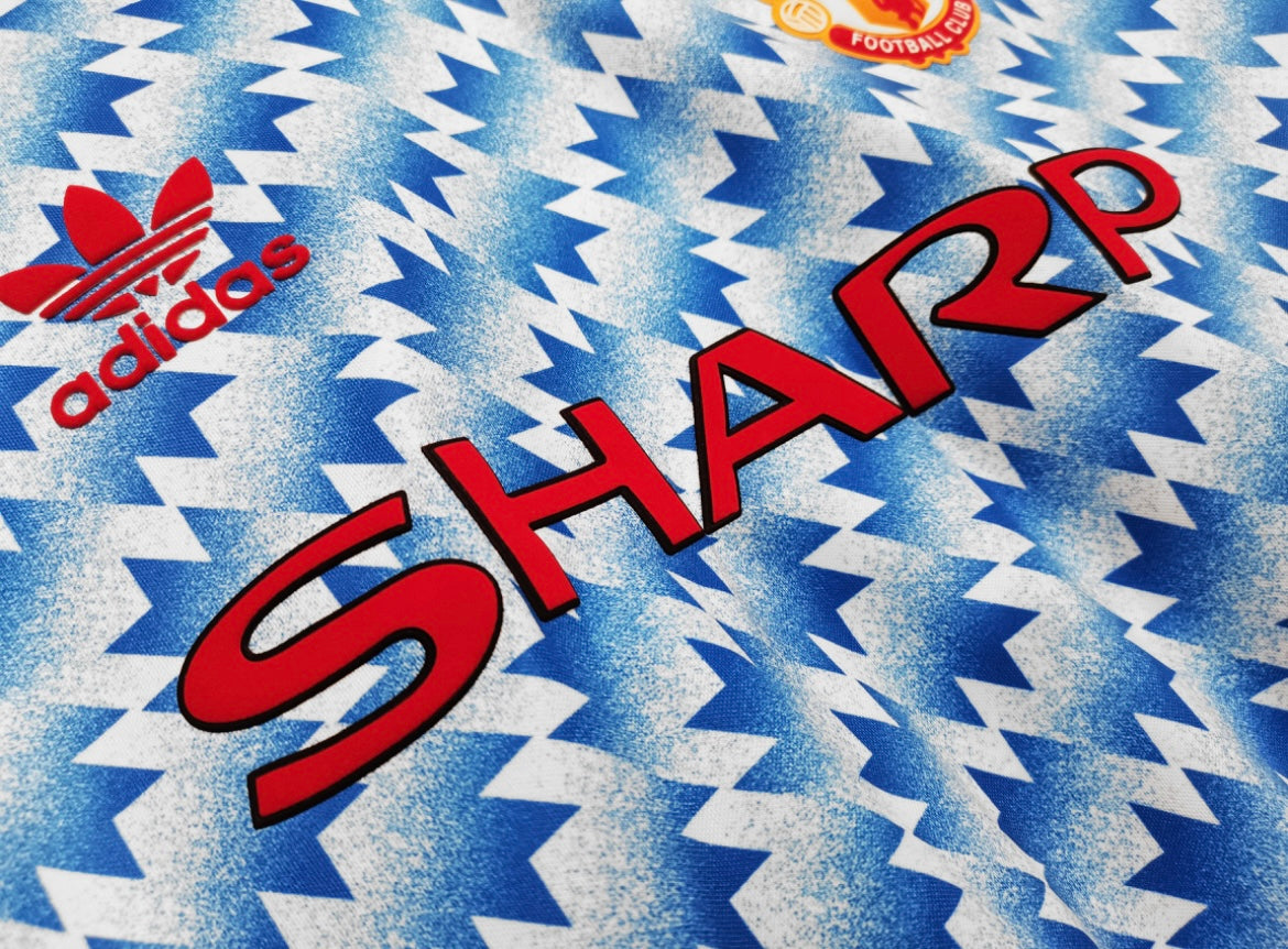 Maillot Rétro Manchester United 1991-92 Extérieur Manches Longues