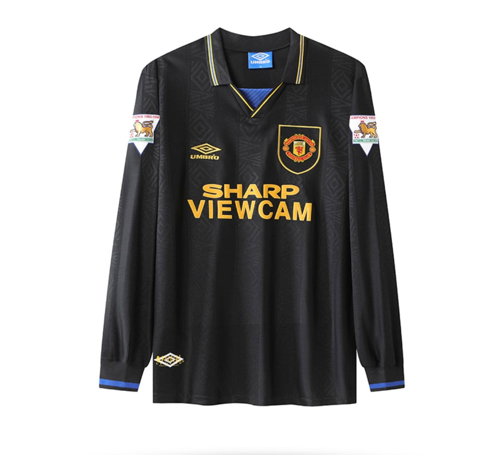 Maillot Rétro Manchester United 1993-94 Extérieur Manches Longues
