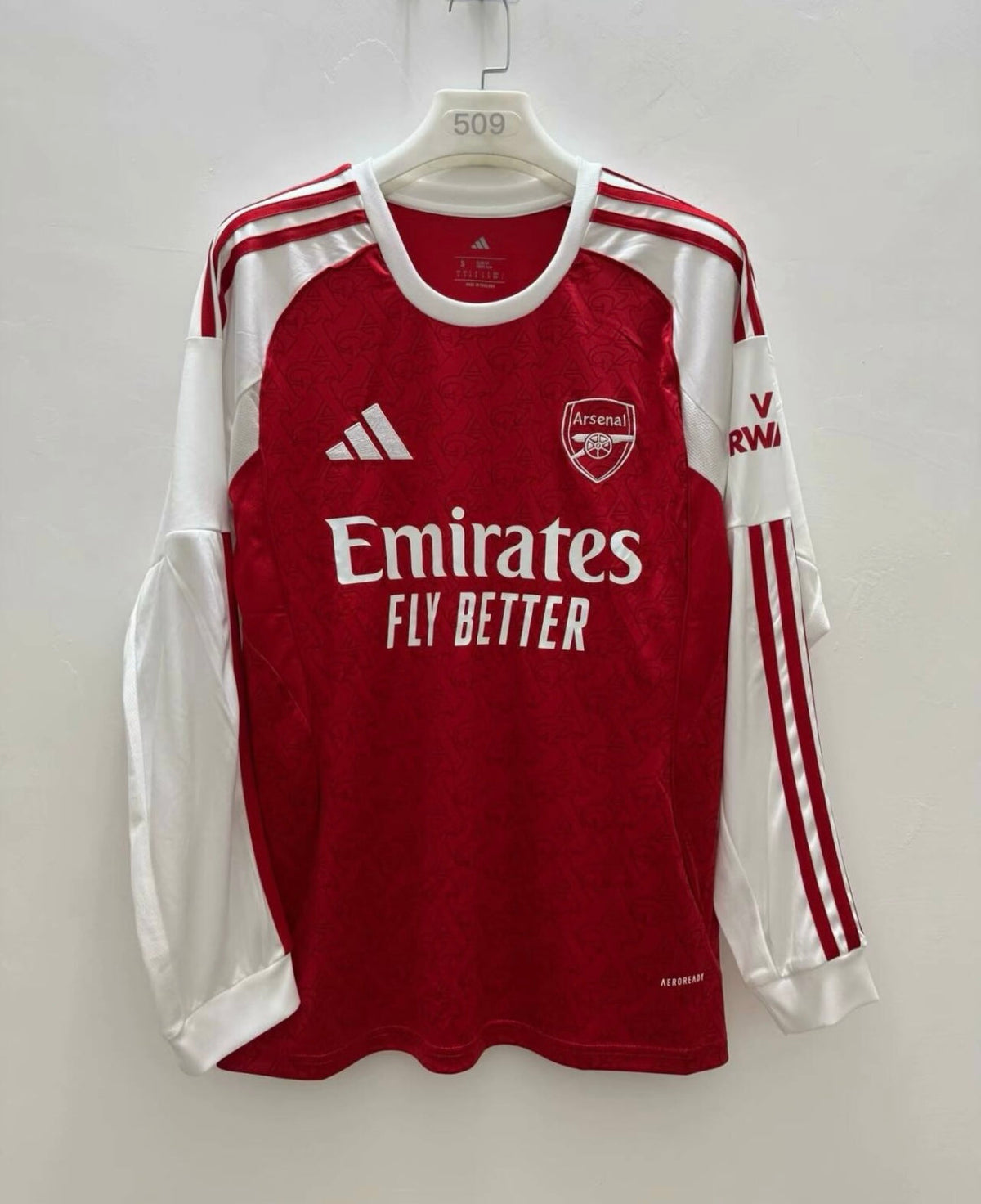 Maillot Arsenal 2025-26 Domicile Manches Longues