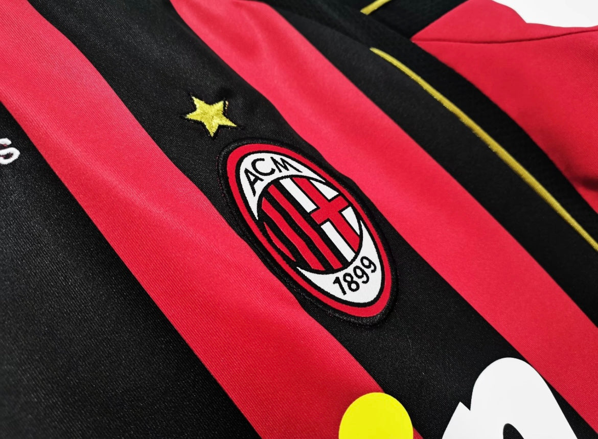 Maillot Rétro AC Milan 2006-07 Domicile Manches Longues