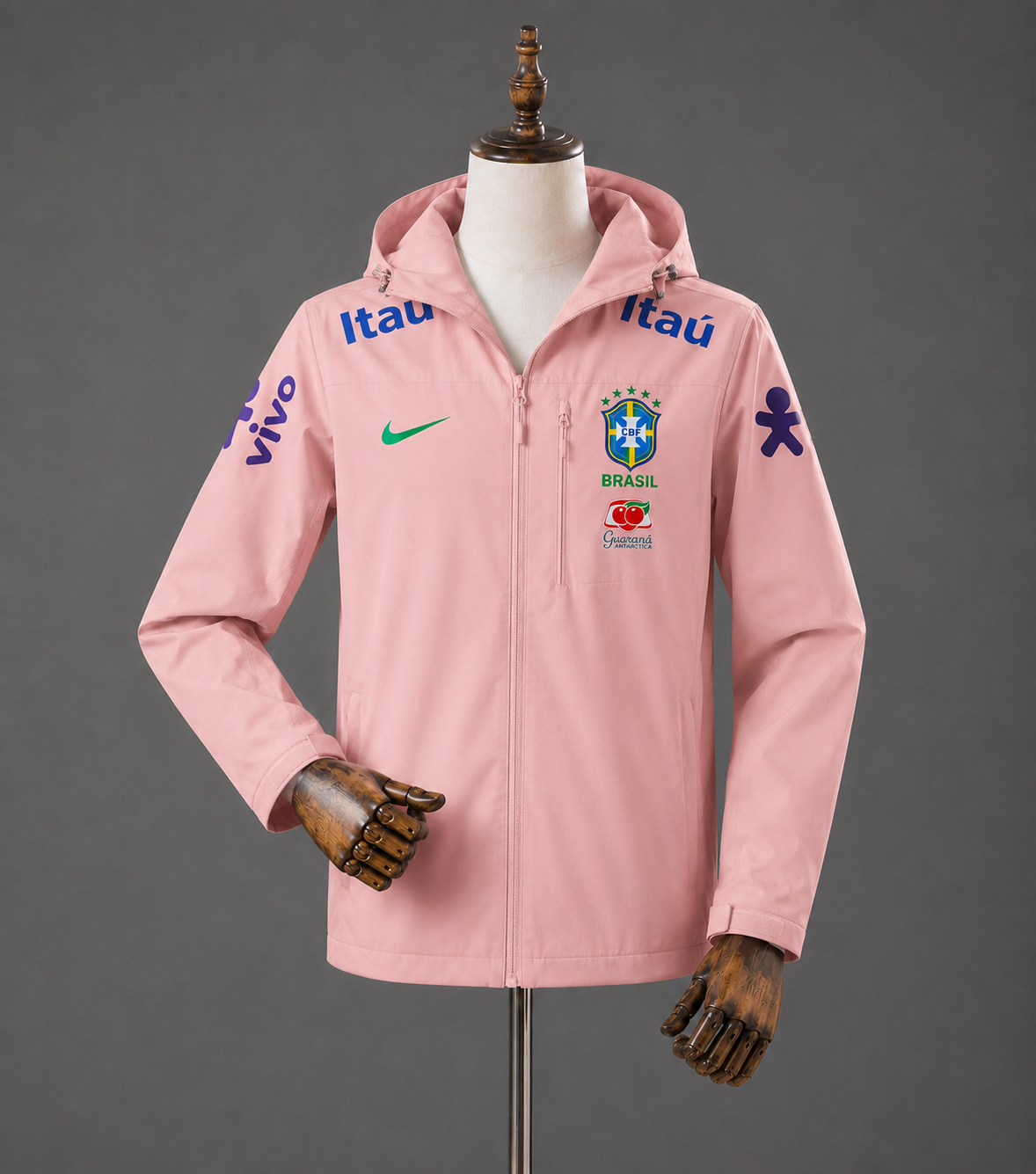 Veste Imperméable Brésil – Rose | GoalKits