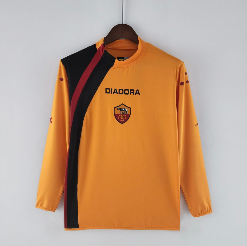 Maillot Rétro AS Roma 2005-06 Domicile Manches Longues