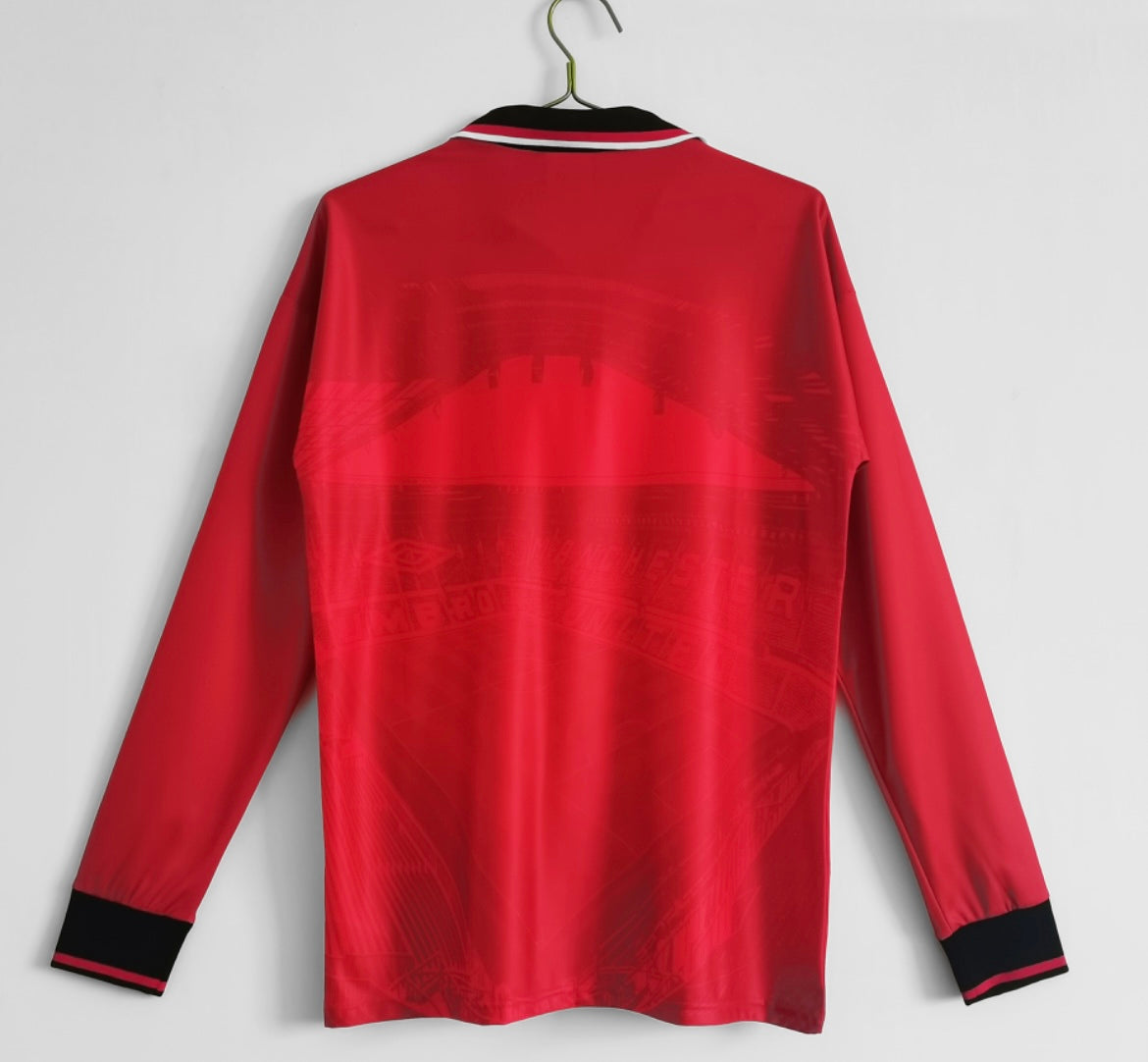 Maillot Rétro Manchester United 1994-95 Domicile Manches Longues