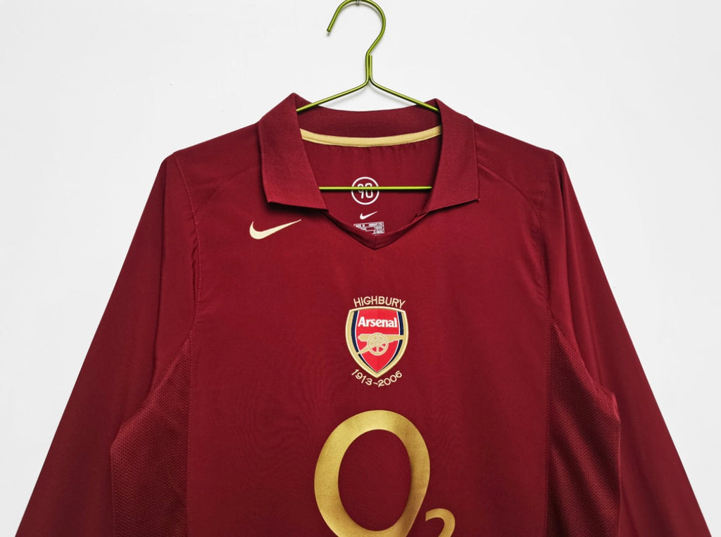 Maillot Rétro Arsenal 2005-06 Domicile Manches Longues