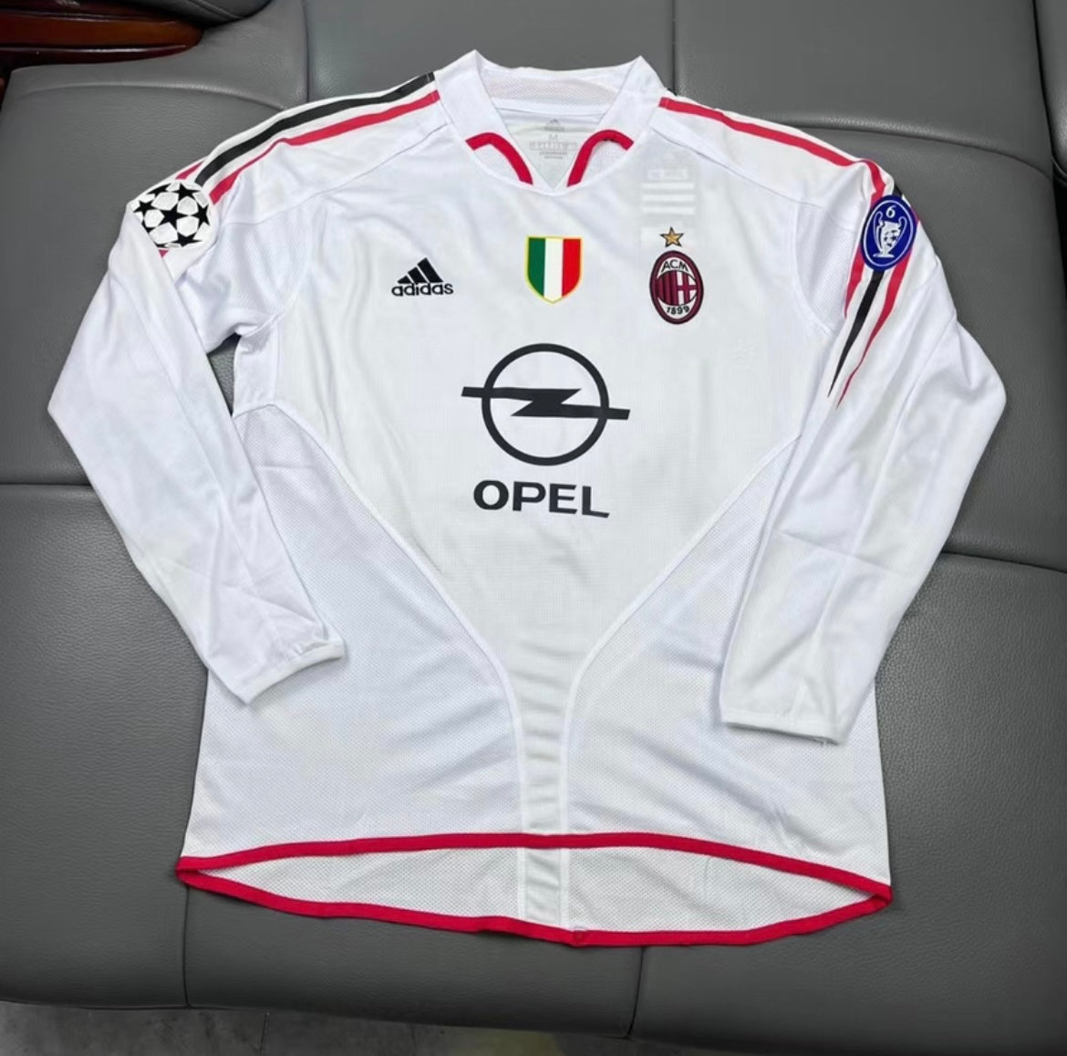 Maillot Rétro AC Milan 2004-05 Extérieur Manches Longues