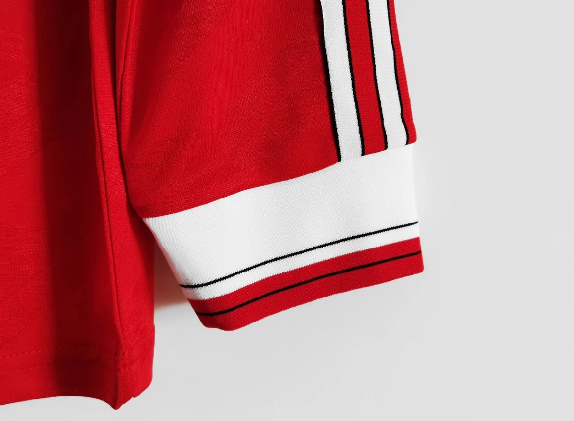 Maillot Rétro Manchester United 1986-87 Domicile Manches Longues