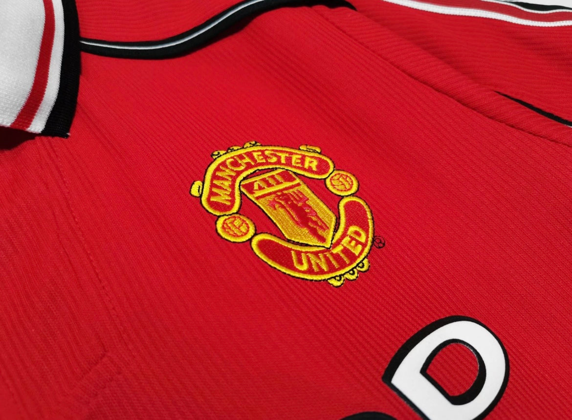 Maillot Rétro Manchester United 1998-99 Domicile Manches Longues