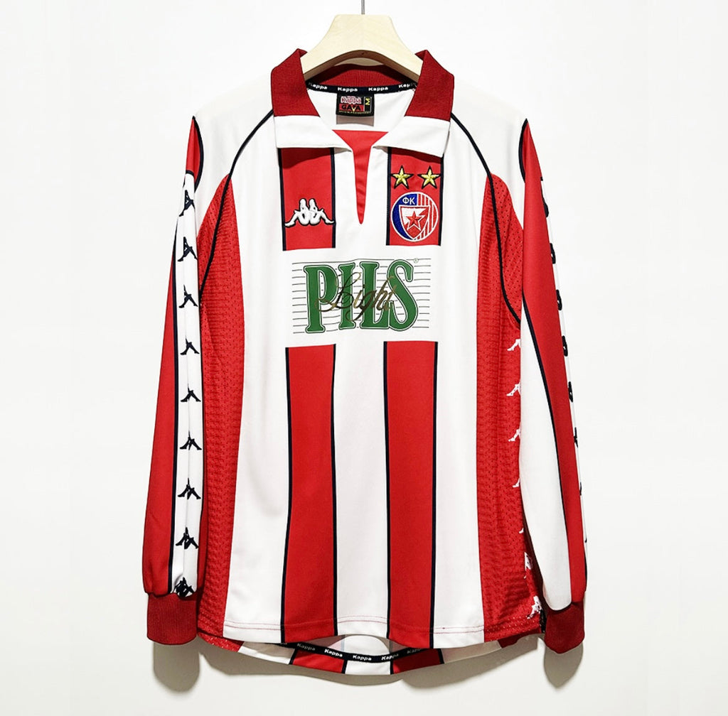 Maillot Rétro Étoile Rouge de Belgrade 1999-00 Domicile Manches Longues