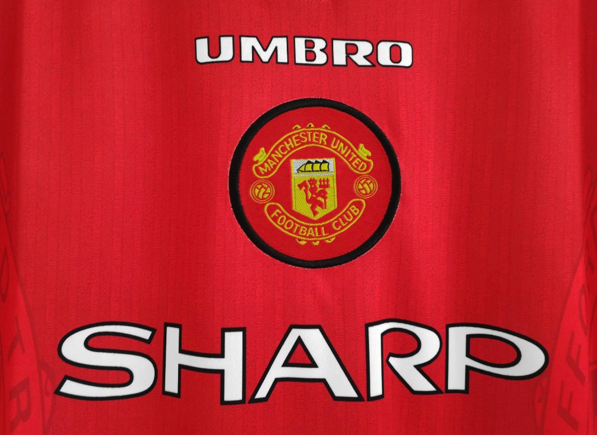 Maillot Rétro Manchester United 1996-97 Domicile Manches Longues
