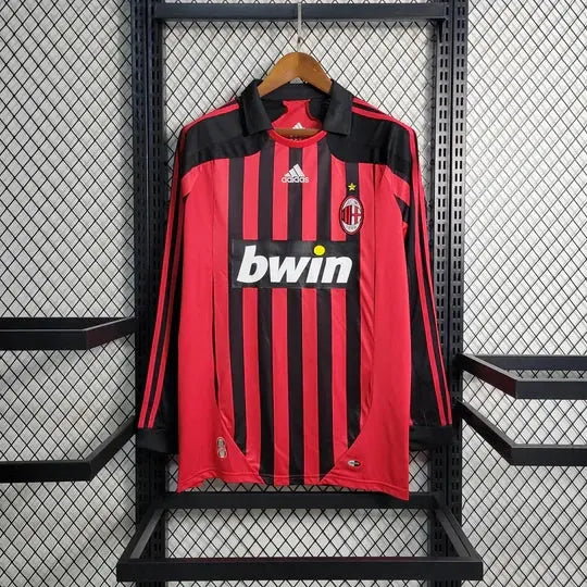 Maillot Rétro AC Milan 2007-2008 Manches Longues
