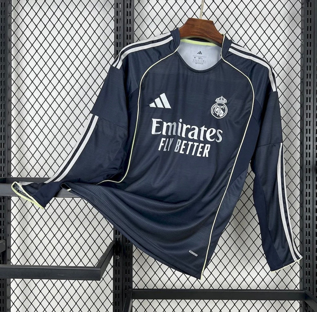 Maillot Real Madrid 2025-26 Extérieur Manches Longues