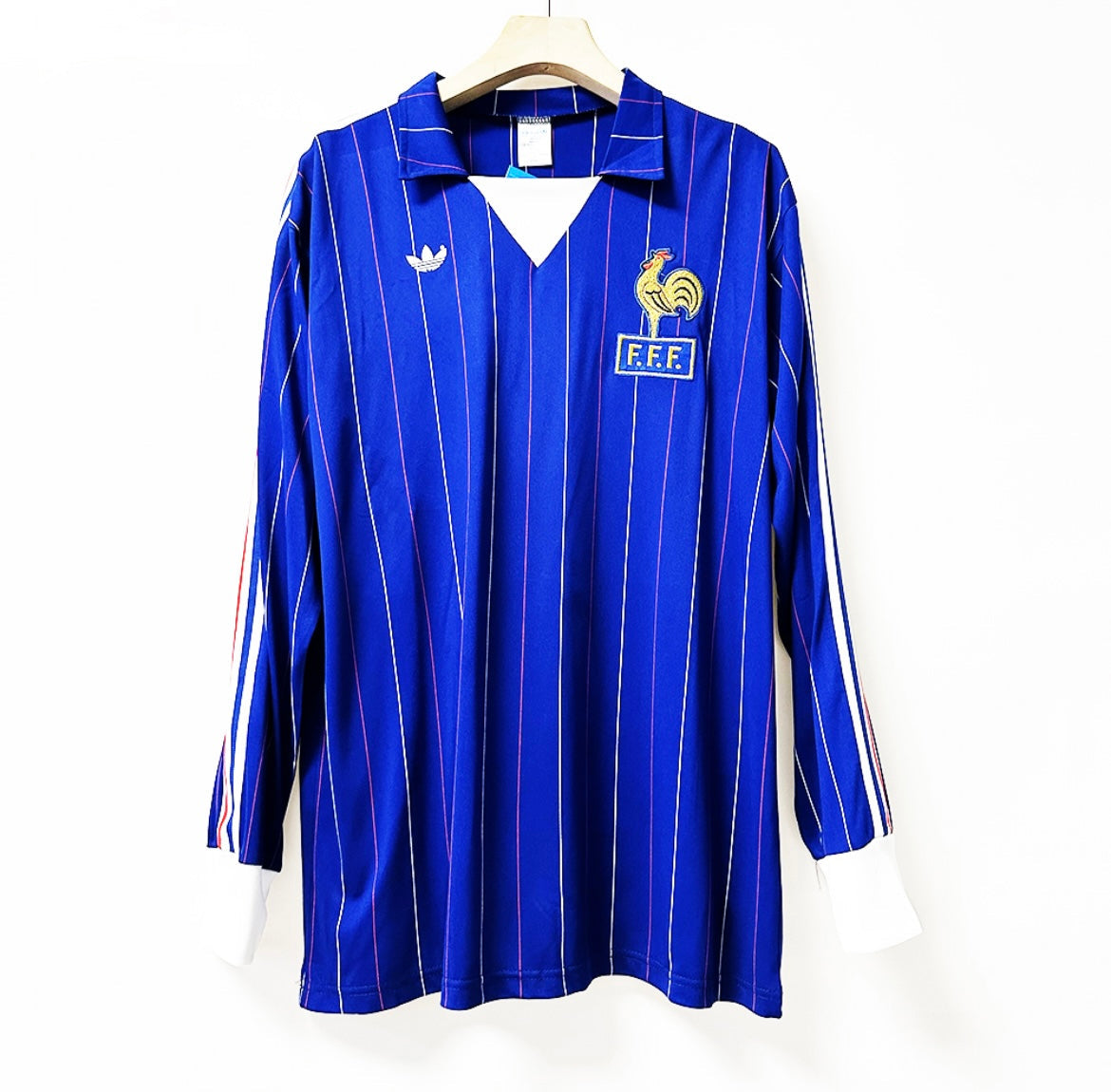 Maillot Rétro France 1980 Domicile Manches Longues