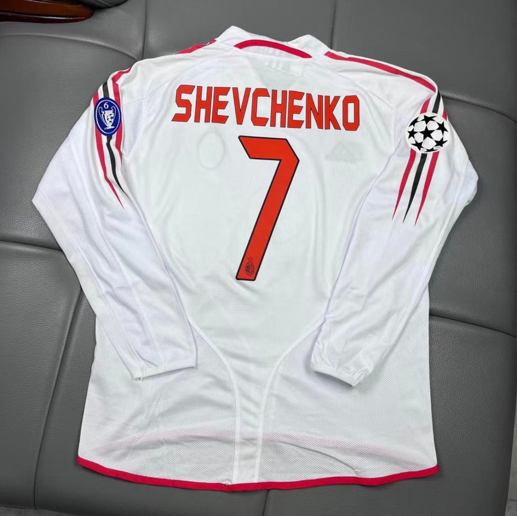 Maillot Rétro AC Milan 2004-05 Extérieur Manches Longues