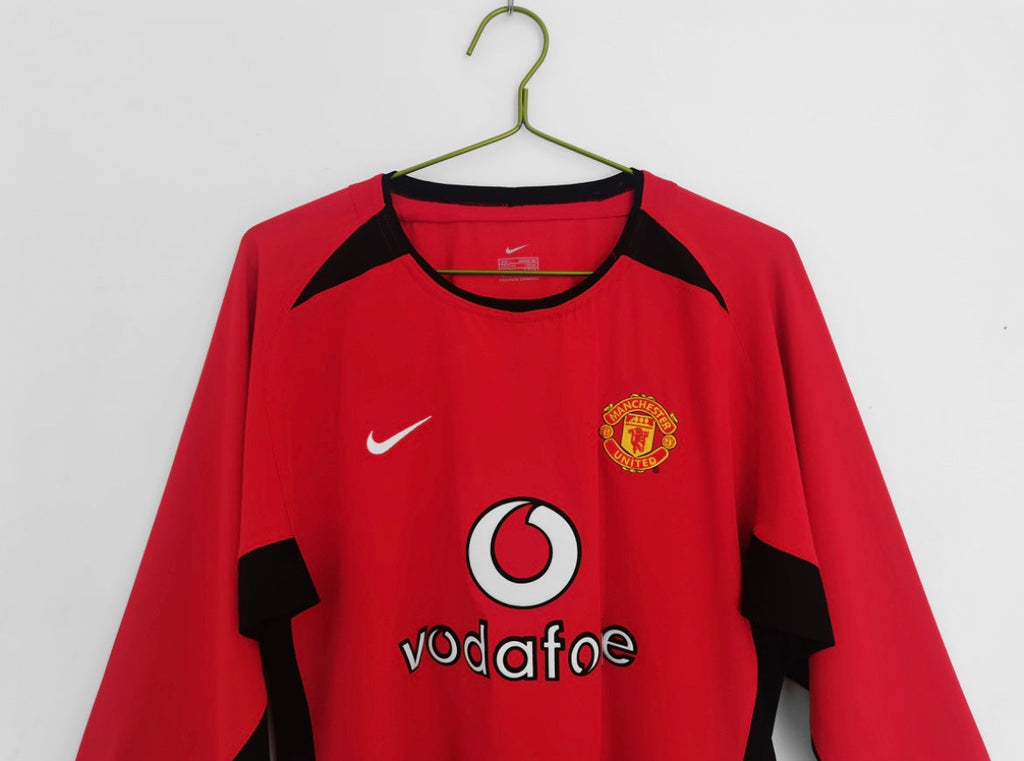 Maillot Rétro Manchester United 2003-04 Domicile Manches Longues