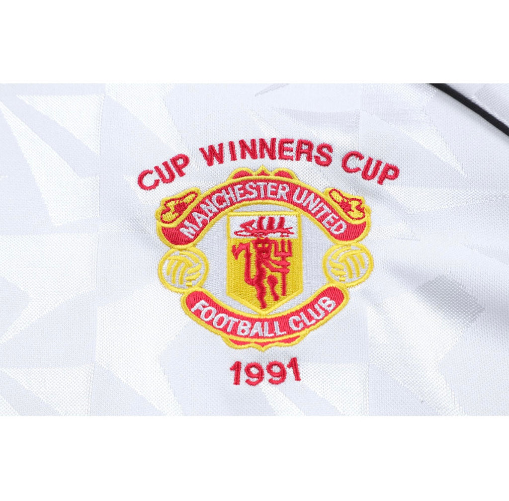 Maillot Rétro Manchester United 1990-91 Extérieur Manches Longues