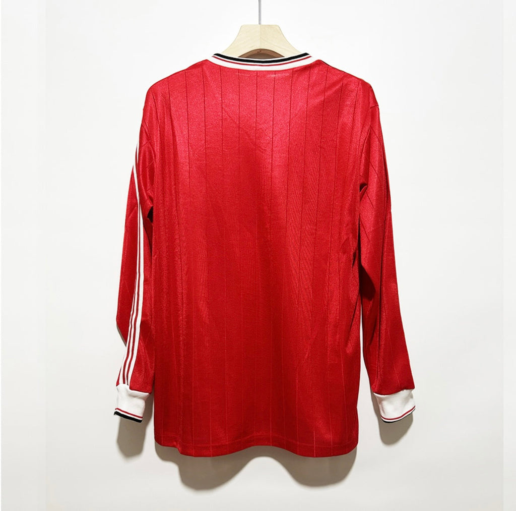 Maillot Rétro Manchester United 1982-83 Domicile Manches Longues
