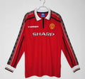 Maillot Rétro Manchester United 1998-99 Domicile Manches Longues