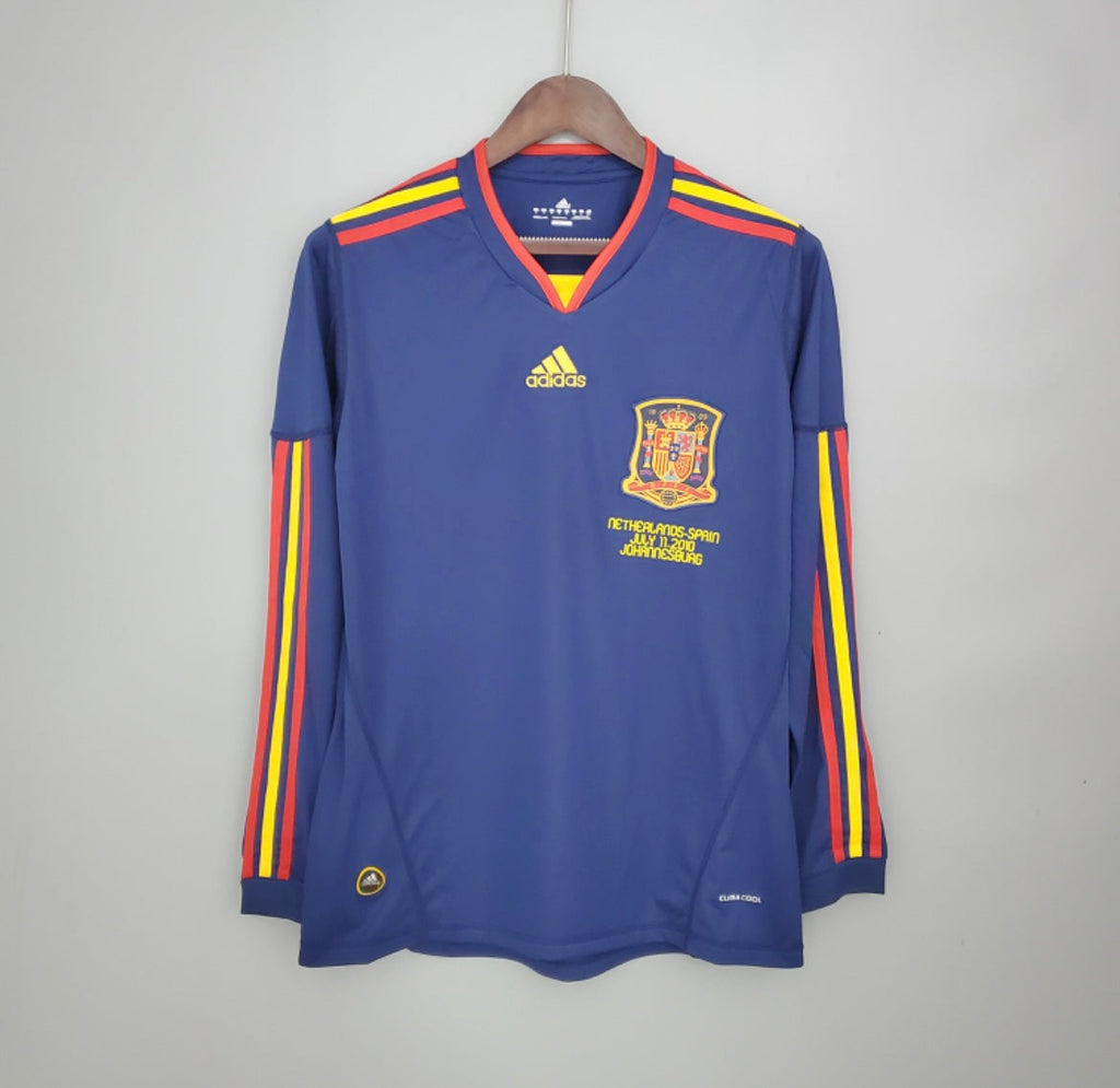 Maillot Rétro Espagne 2010 Extérieur Manches Longues