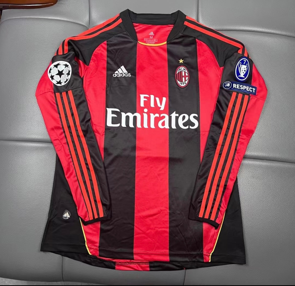 Maillot Rétro AC Milan 2010-11 Domicile Manches Longues
