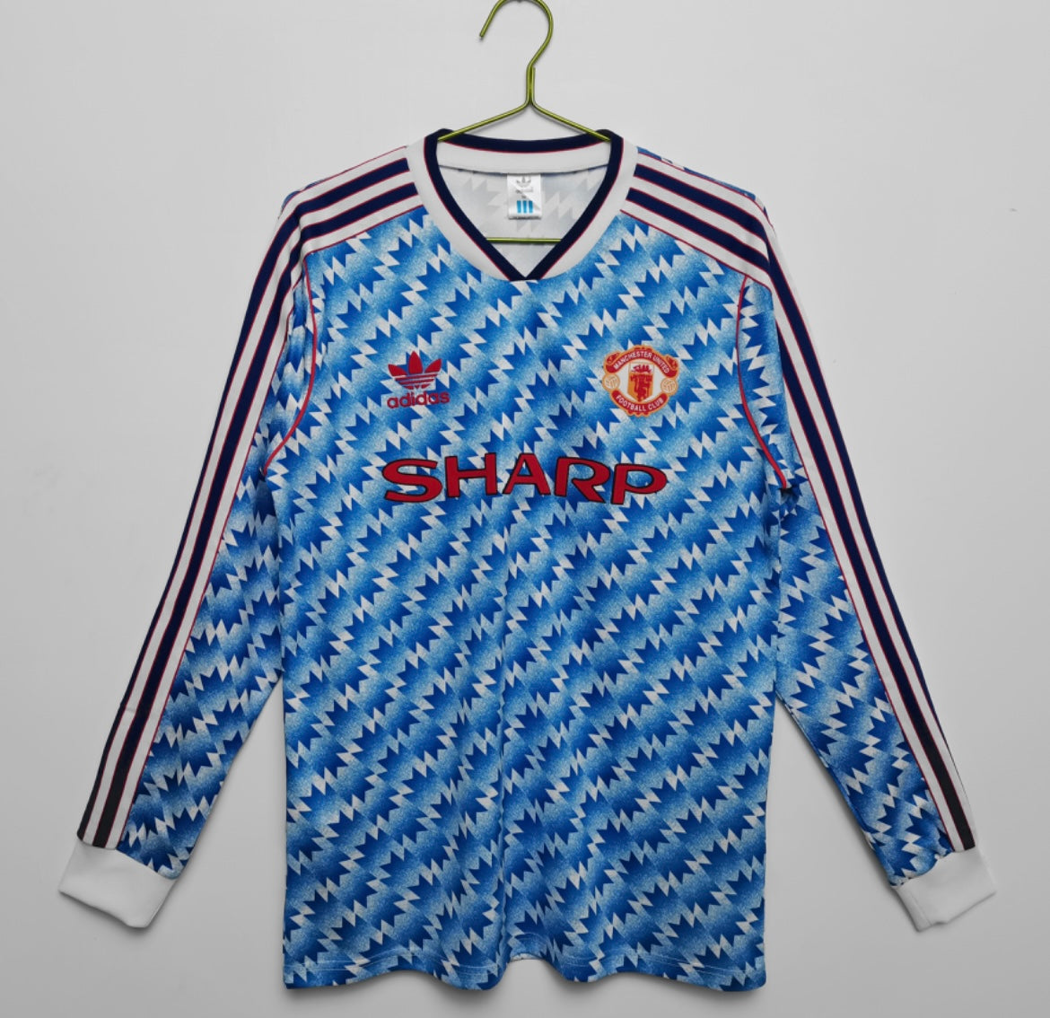 Maillot Rétro Manchester United 1991-92 Extérieur Manches Longues