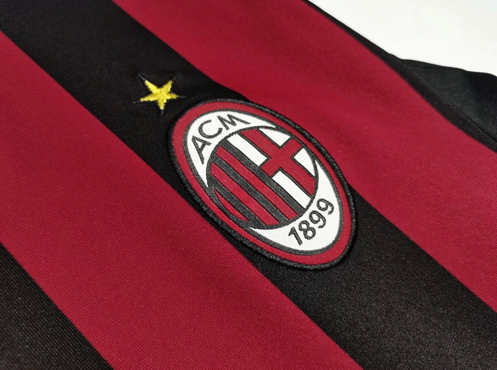 Maillot Rétro AC Milan 2009-10 Domicile Manches Longues