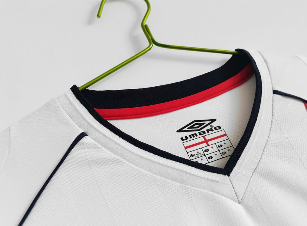 Maillot Rétro Angleterre 2002 Domicile Manches Longues