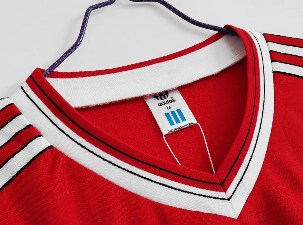 Maillot Rétro Manchester United 1986-87 Domicile Manches Longues
