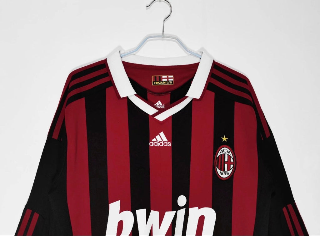 Maillot Rétro AC Milan 2009-10 Domicile Manches Longues