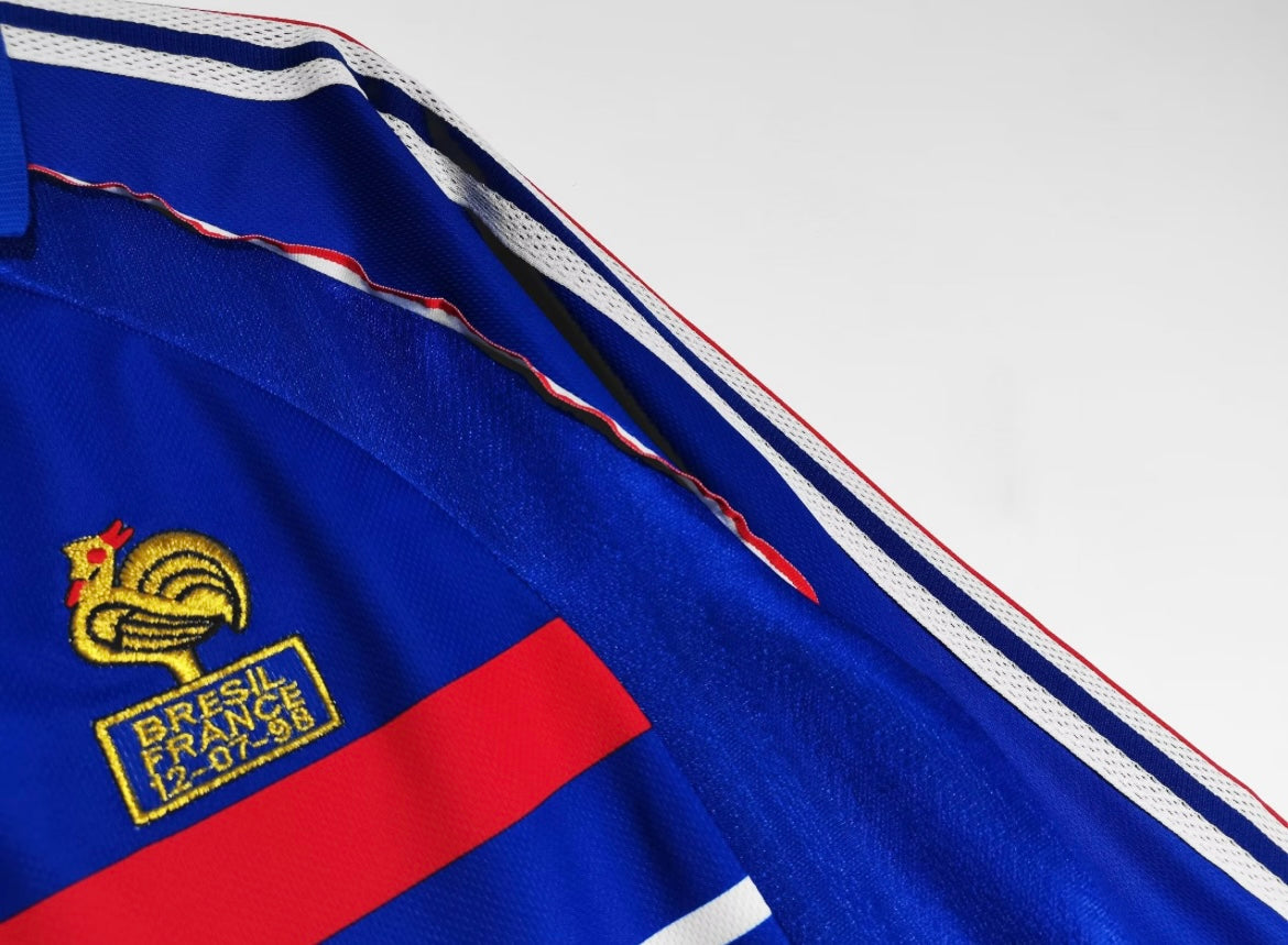 Maillot Rétro France 1998 Domicile Manches Longues