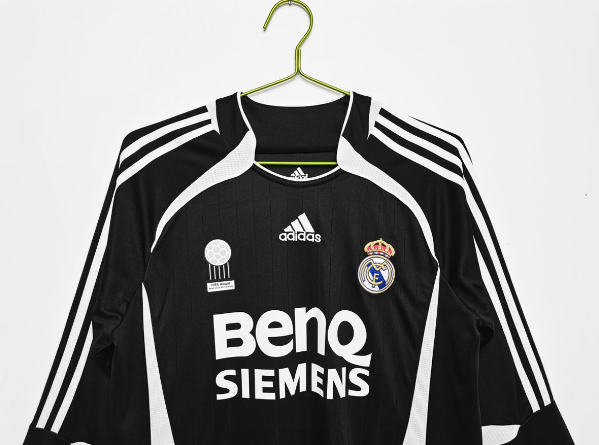 Maillot Rétro Real Madrid 2006-07 Extérieur Manches Longues