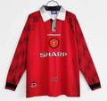 Maillot Rétro Manchester United 1996-97 Domicile Manches Longues