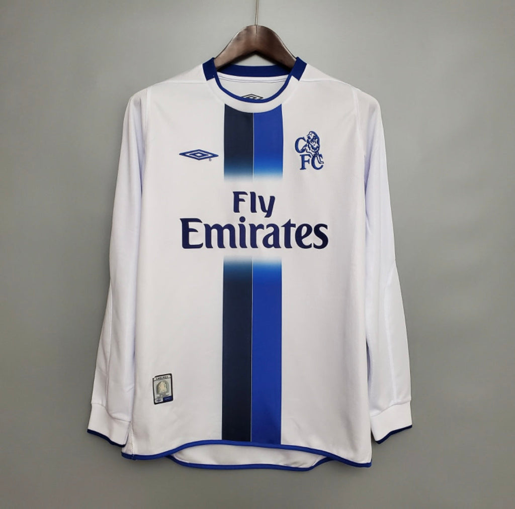 Maillot Rétro Chelsea 2003-04 Extérieur Manches Longues