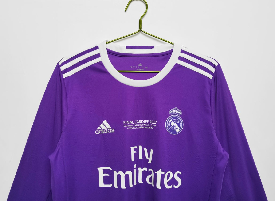 Maillot Rétro Real Madrid 2016-17 Extérieur Manches Longues