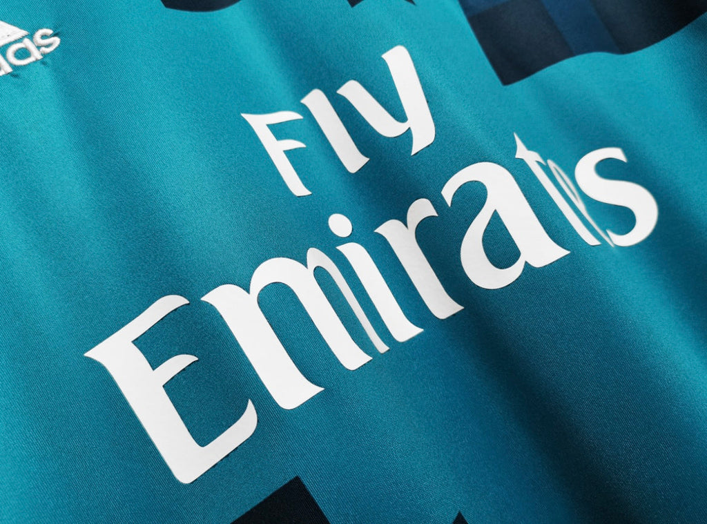 Maillot Rétro Real Madrid 2017-18 Extérieur Manches Longues