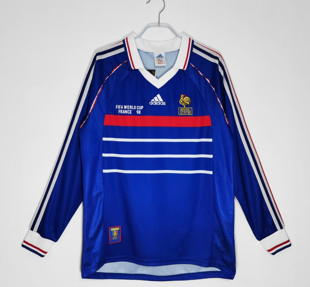Maillot Rétro France 1998 Domicile Manches Longues