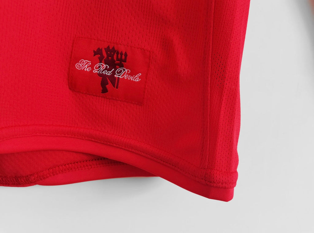 Maillot Rétro Manchester United 2007-08 Domicile Manches Longues