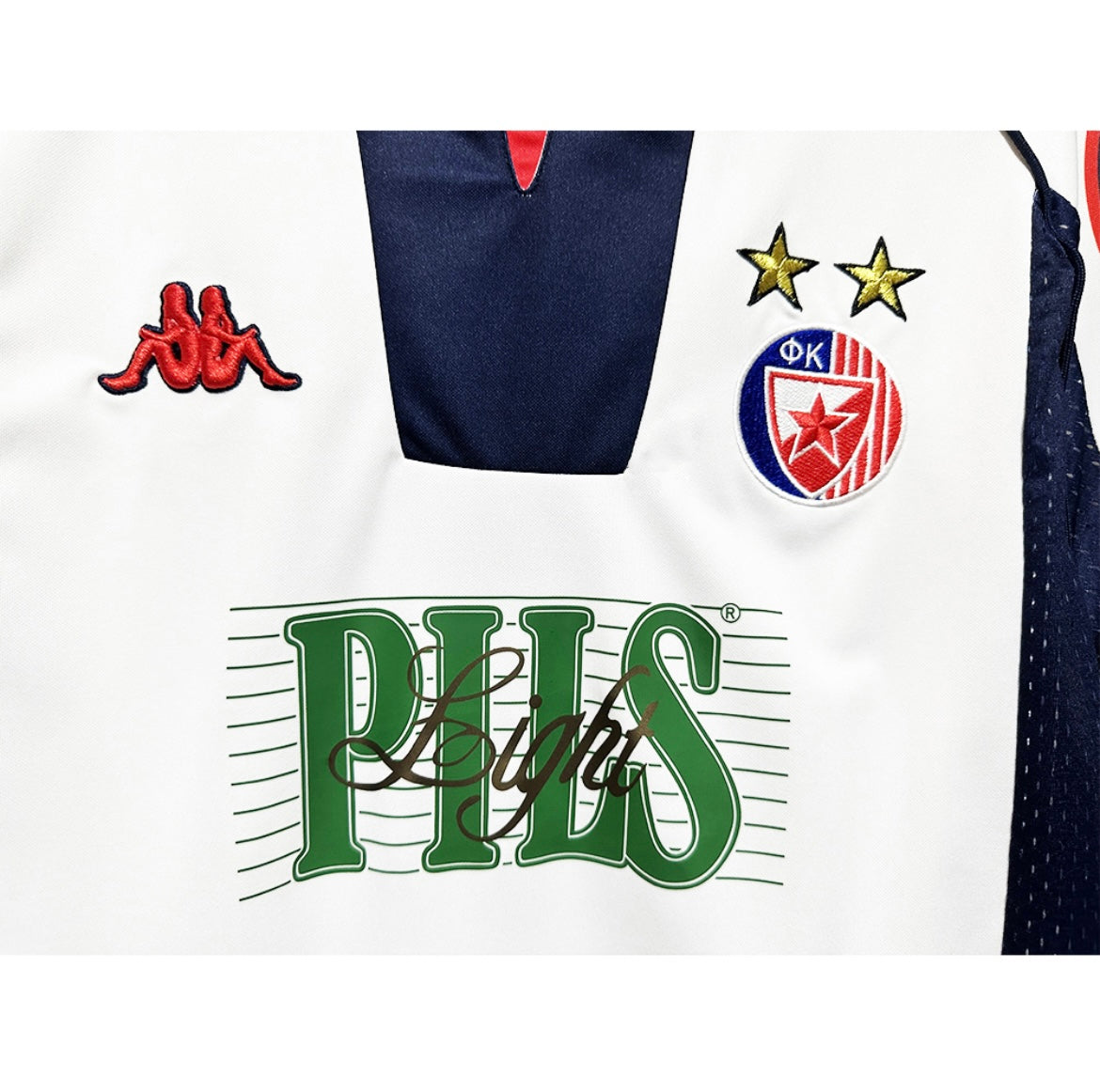 Maillot Rétro Étoile Rouge de Belgrade 1999-00 Extérieur Manches Longues