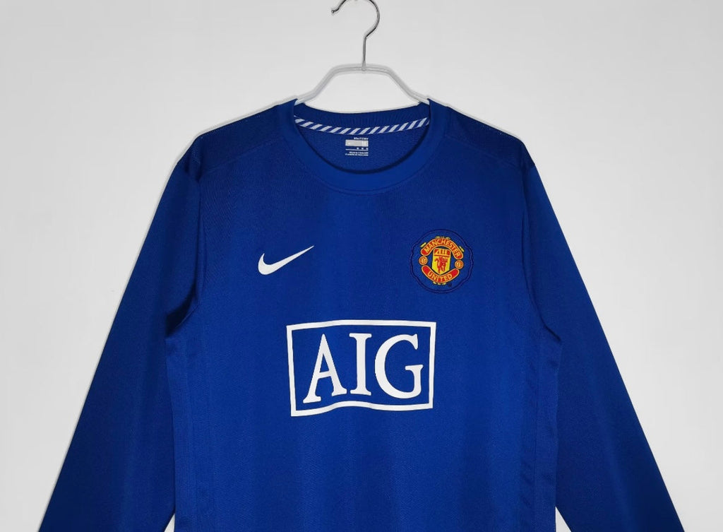 Maillot Rétro Manchester United 2007-08 Third Manches Longues