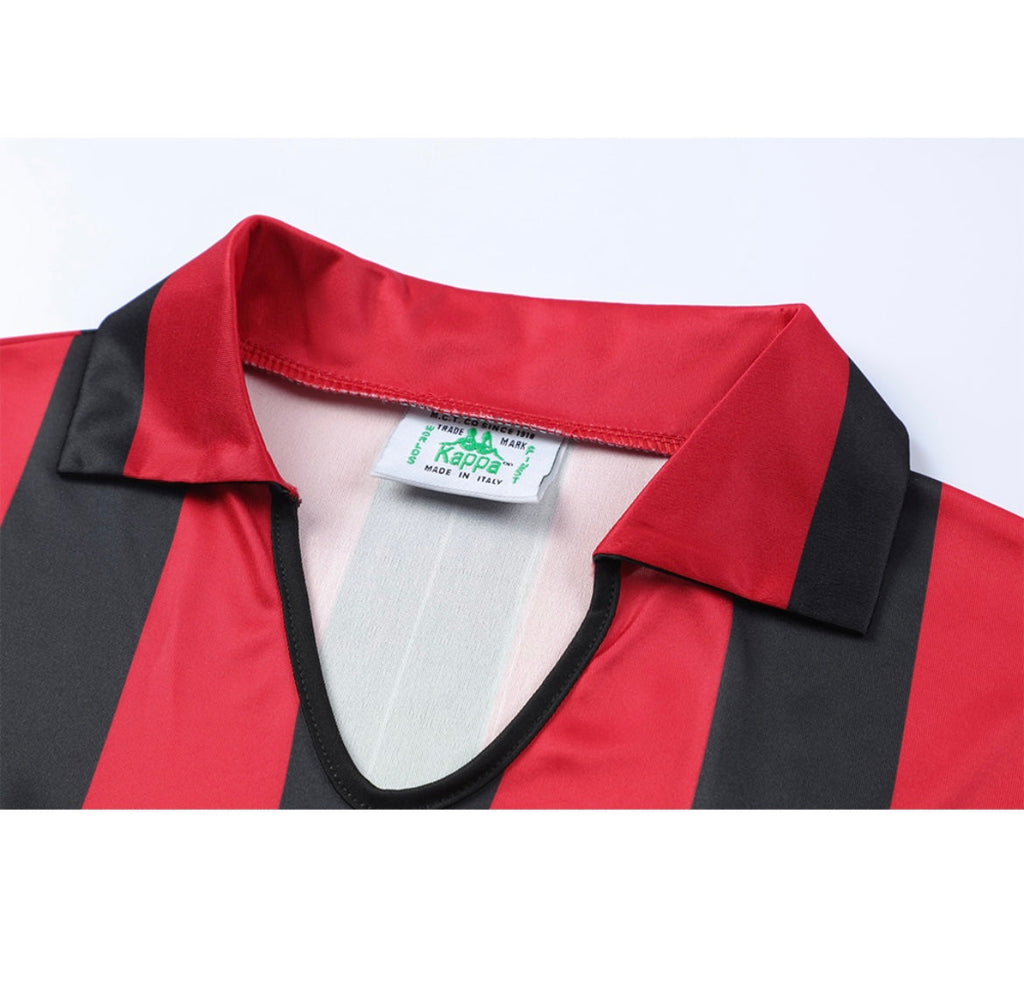 Maillot Rétro AC Milan 1988-89 Domicile Manches Longues