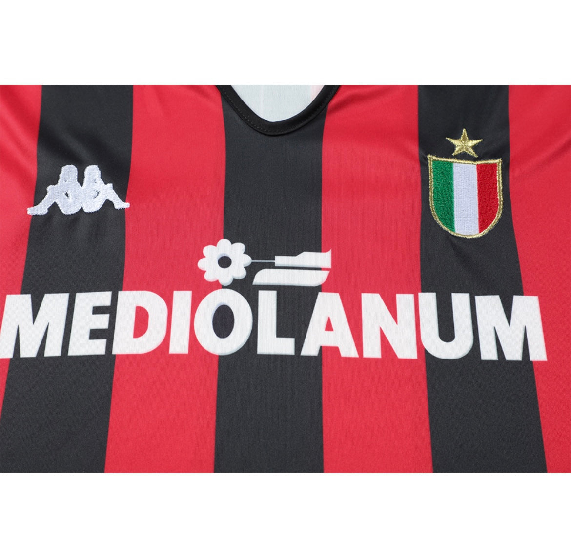 Maillot Rétro AC Milan 1988-89 Domicile Manches Longues