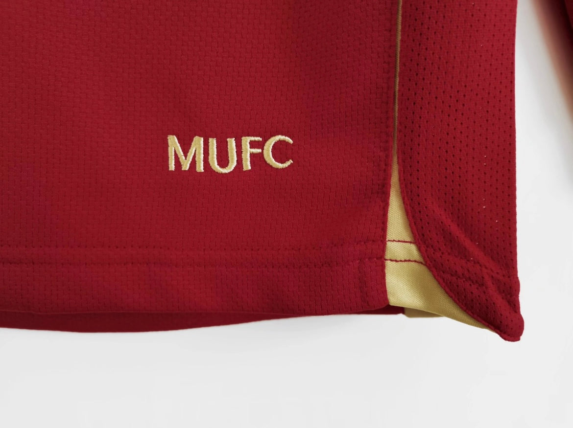 Maillot Rétro Manchester United 2006-07 Domicile Manches Longues