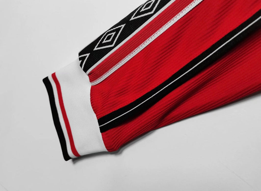 Maillot Rétro Manchester United 1998-99 Domicile Manches Longues