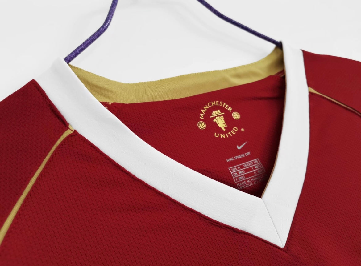 Maillot Rétro Manchester United 2006-07 Domicile Manches Longues