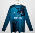 Maillot Rétro Real Madrid 2017-18 Extérieur Manches Longues